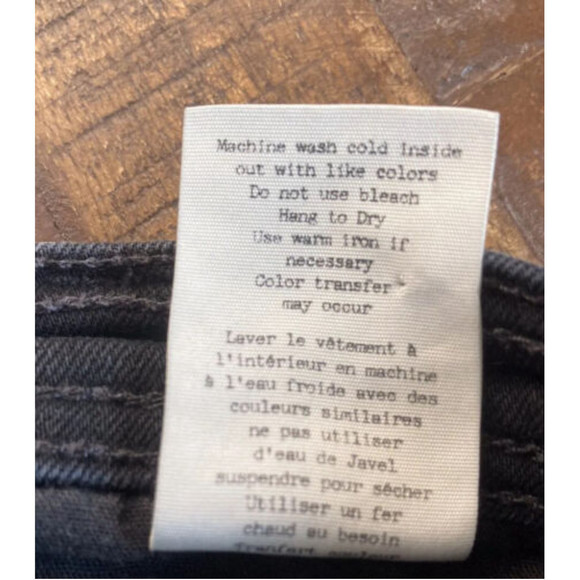 Rag & Bone Black Lace Up Gia Skinny Jeans Size 24 - Picture 8 of 12